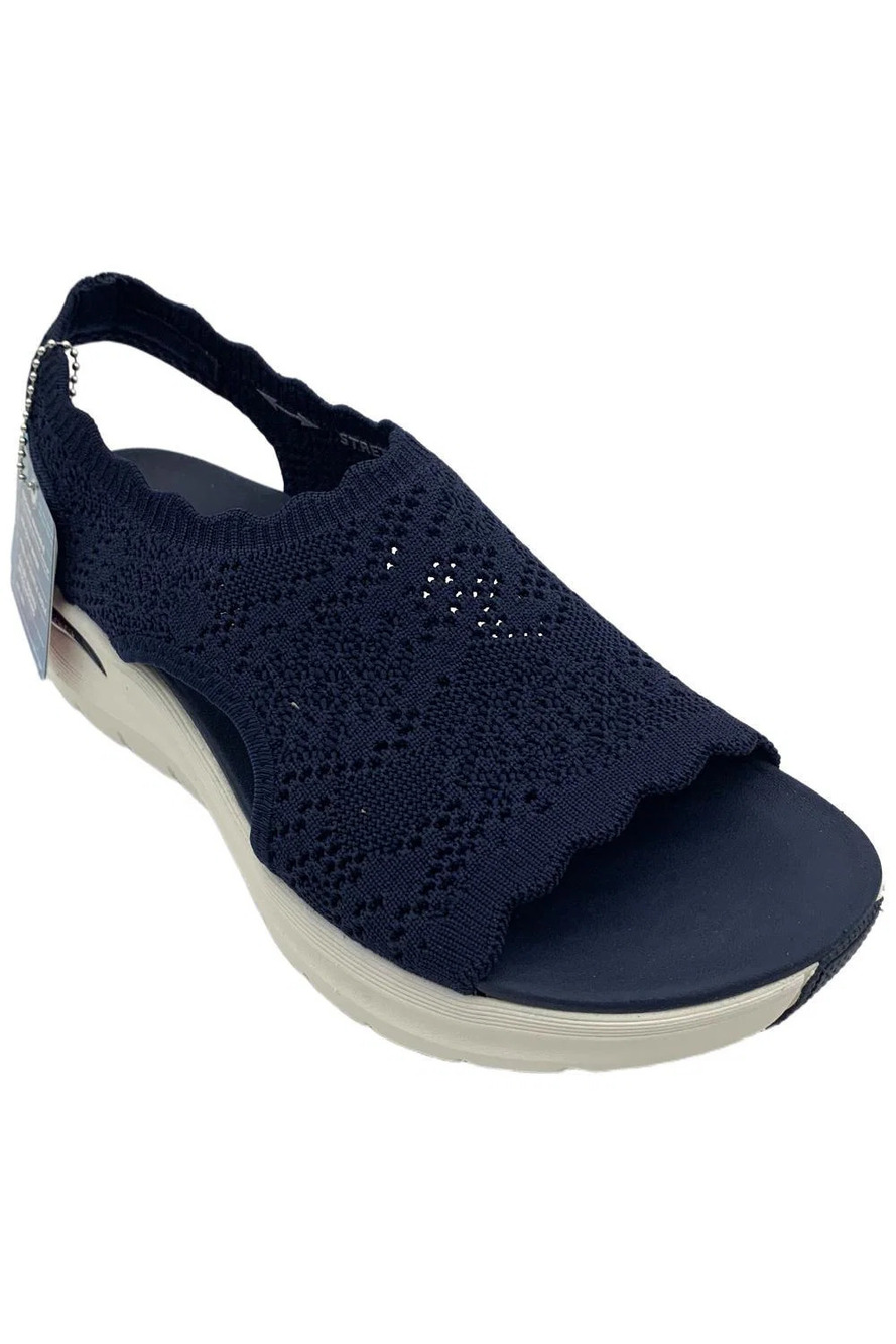 Skechers Women's Arch Fit 2.0 Flawless Choice Slingback Sandals Navy - Medium